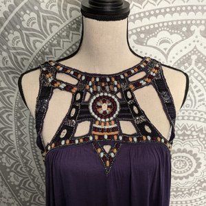 Free People Dusk Vision Quest Jeweled Tunic